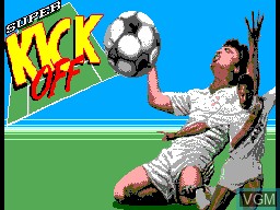 Title screen of the game Super Kick Off on Sega Master System