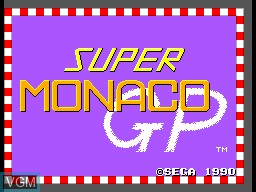 Title screen of the game Super Monaco GP on Sega Master System