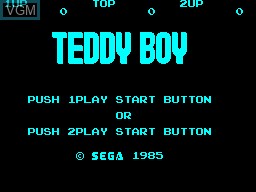 Title screen of the game Teddy Boy on Sega Master System