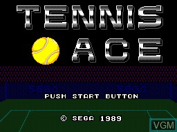 Title screen of the game Tennis Ace on Sega Master System