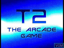 Title screen of the game T2 - The Arcade Game on Sega Master System