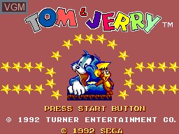 Title screen of the game Tom and Jerry - The Movie on Sega Master System