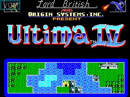 Title screen of the game Ultima IV on Sega Master System