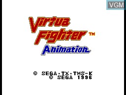Title screen of the game Virtua Fighter Animation on Sega Master System