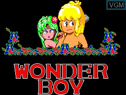 Title screen of the game Super Wonder Boy on Sega Master System