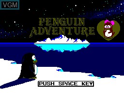 Title screen of the game Penguin Adventure on Sega Master System