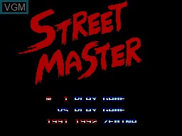 Title screen of the game Street Master on Sega Master System