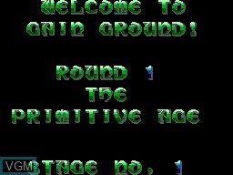 Menu screen of the game Gain Ground on Sega Master System