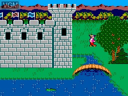 Menu screen of the game King's Quest - Quest for the Crown on Sega Master System