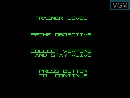 Menu screen of the game RoboCop Versus The Terminator on Sega Master System
