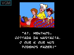 Menu screen of the game Sitio do Picapau Amarelo on Sega Master System