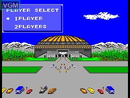 Menu screen of the game Slap Shot on Sega Master System