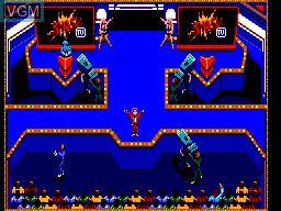 Menu screen of the game Super Smash T.V. on Sega Master System