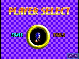 Menu screen of the game Sonic the Hedgehog Chaos on Sega Master System