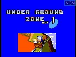 Menu screen of the game Sonic the Hedgehog 2 on Sega Master System