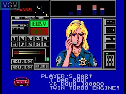 Menu screen of the game Special Criminal Investigation on Sega Master System