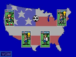 Menu screen of the game World Cup USA 94 on Sega Master System