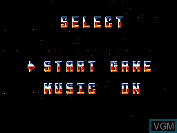 Menu screen of the game Xenon 2 - Megablast on Sega Master System