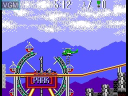In-game screen of the game Air Rescue on Sega Master System