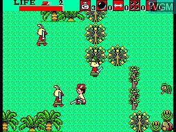 In-game screen of the game Aztec Adventure on Sega Master System