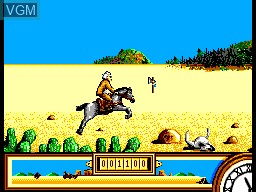 In-game screen of the game Back to the Future Part III on Sega Master System