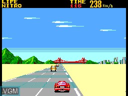 In-game screen of the game Battle OutRun on Sega Master System