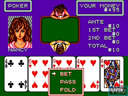 In-game screen of the game Casino Games on Sega Master System