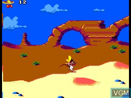 In-game screen of the game Cheese Cat-Astrophe Starring Speedy Gonzales on Sega Master System