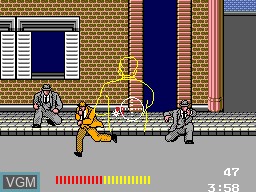 In-game screen of the game Dead Angle on Sega Master System