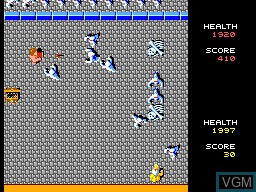 In-game screen of the game Gauntlet on Sega Master System