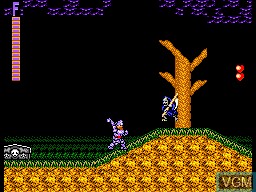 In-game screen of the game Ghouls 'N Ghosts on Sega Master System