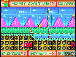 In-game screen of the game Dynamite Headdy on Sega Master System