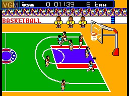 In-game screen of the game Great Basketball on Sega Master System
