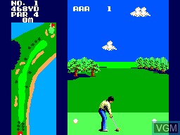 In-game screen of the game Great Golf on Sega Master System