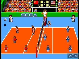 In-game screen of the game Great Volleyball on Sega Master System