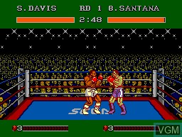 In-game screen of the game Heavyweight Champ on Sega Master System