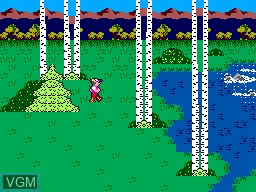 In-game screen of the game King's Quest - Quest for the Crown on Sega Master System