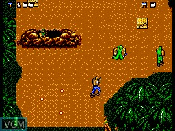 In-game screen of the game Mercs on Sega Master System