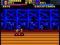 In-game screen of the game Pit-Fighter on Sega Master System