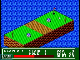 In-game screen of the game Putt & Putter on Sega Master System