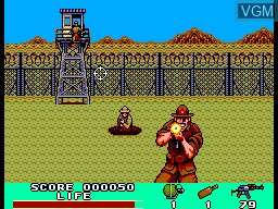 In-game screen of the game Rambo III on Sega Master System