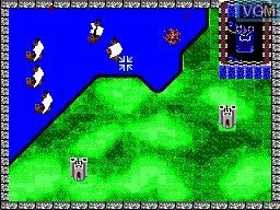 In-game screen of the game Rampart on Sega Master System