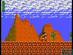 In-game screen of the game Rastan on Sega Master System