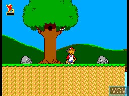 In-game screen of the game Sitio do Picapau Amarelo on Sega Master System