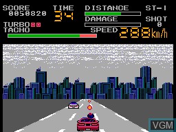 In-game screen of the game Special Criminal Investigation on Sega Master System