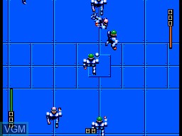 In-game screen of the game Speedball 2 on Sega Master System