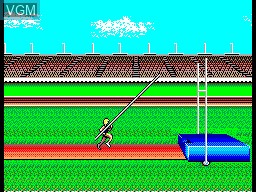In-game screen of the game Summer Games on Sega Master System
