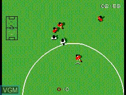In-game screen of the game Super Kick Off on Sega Master System