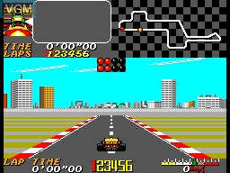In-game screen of the game Ayrton Senna's Super Monaco GP II on Sega Master System