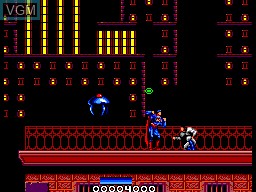 In-game screen of the game Superman - The Man of Steel on Sega Master System